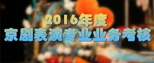 操粉嫩大逼国家京剧院2016年度京剧表演专业业务考...